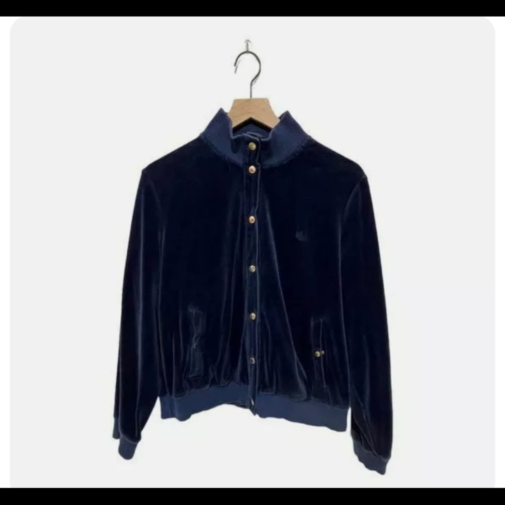 Ralph Lauren Blue Velour Jacket Size PMed VTG - Picture 1 of 6